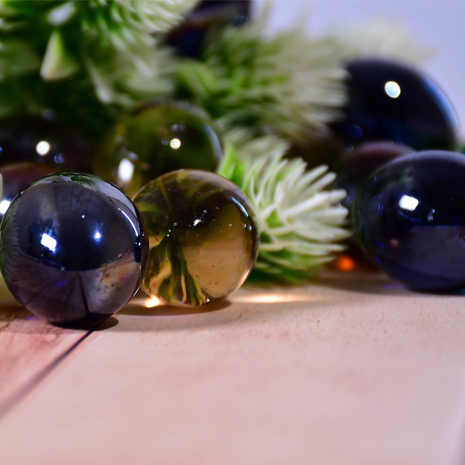 Flat round glass stones for aquarium Flat round glass stones for aquarium